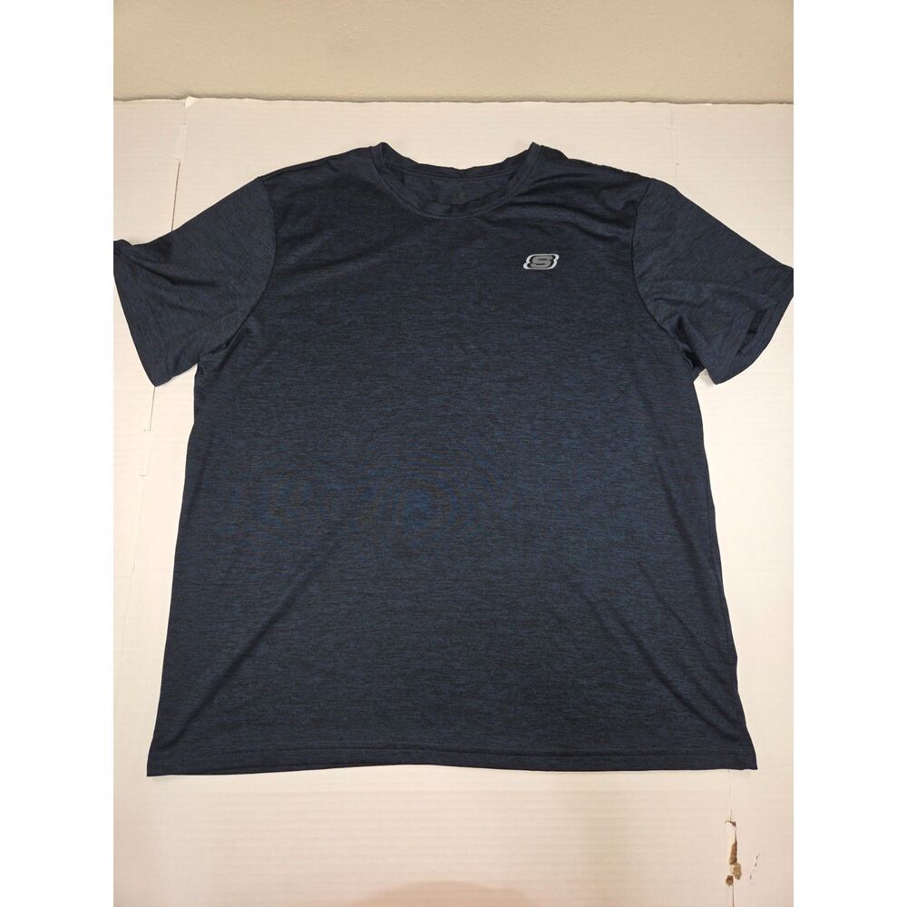 Skechers Short Sleeve Performance Athletic T-Shirt - Heathered Dark Navy